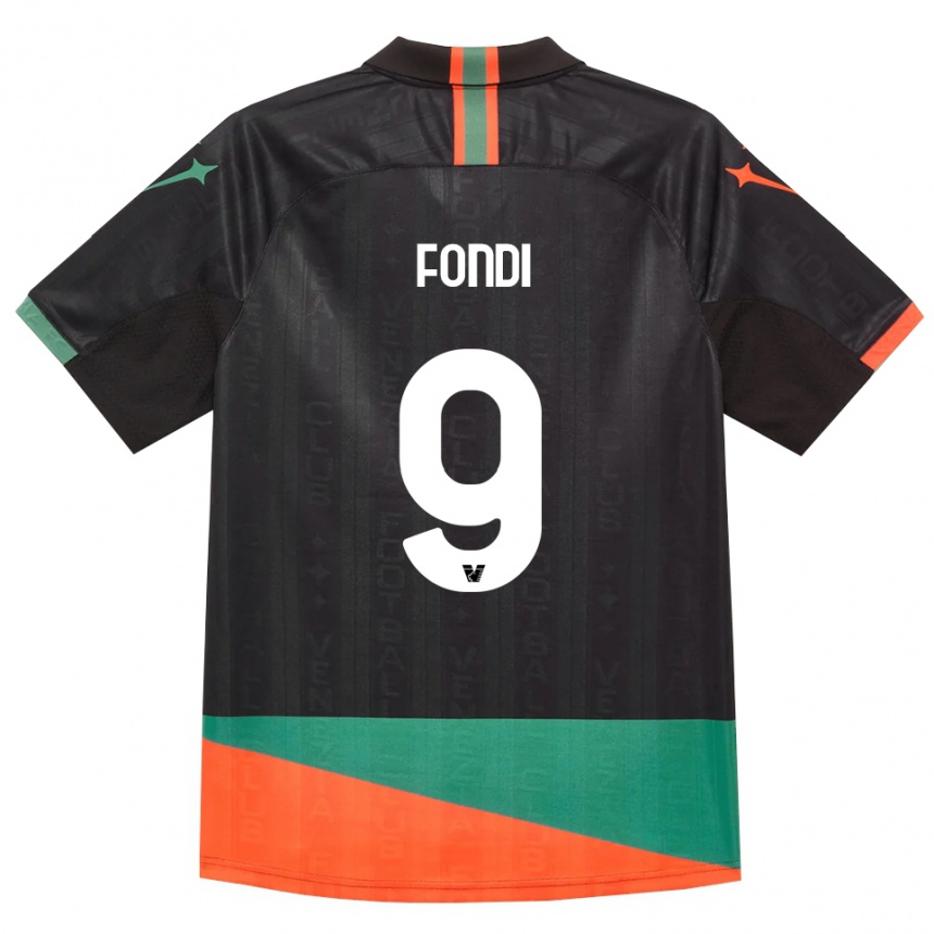 ילדים כדורגל Lapo Fondi #9 שחור כתום ירוק ג'רזי ביתית 2026/27 ילדים כדורגל Lapo Fondi #9 שחור כתום ירוק ג'רזי ביתית 2026/27