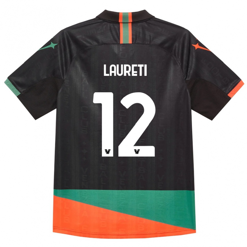 ילדים כדורגל Tommaso Laureti #12 שחור כתום ירוק ג'רזי ביתית 2026/27
