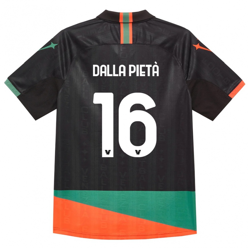 ילדים כדורגל Leonardo Dalla Pietà #16 שחור כתום ירוק ג'רזי ביתית 2026/27