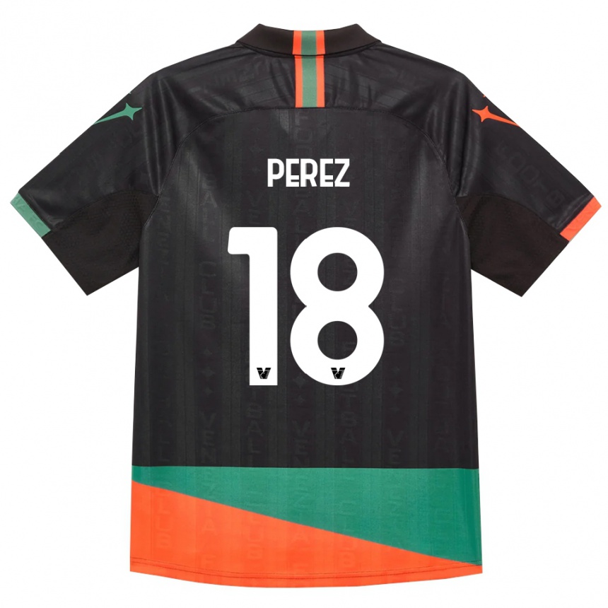 ילדים כדורגל Ricardo Perez #18 שחור כתום ירוק ג'רזי ביתית 2026/27