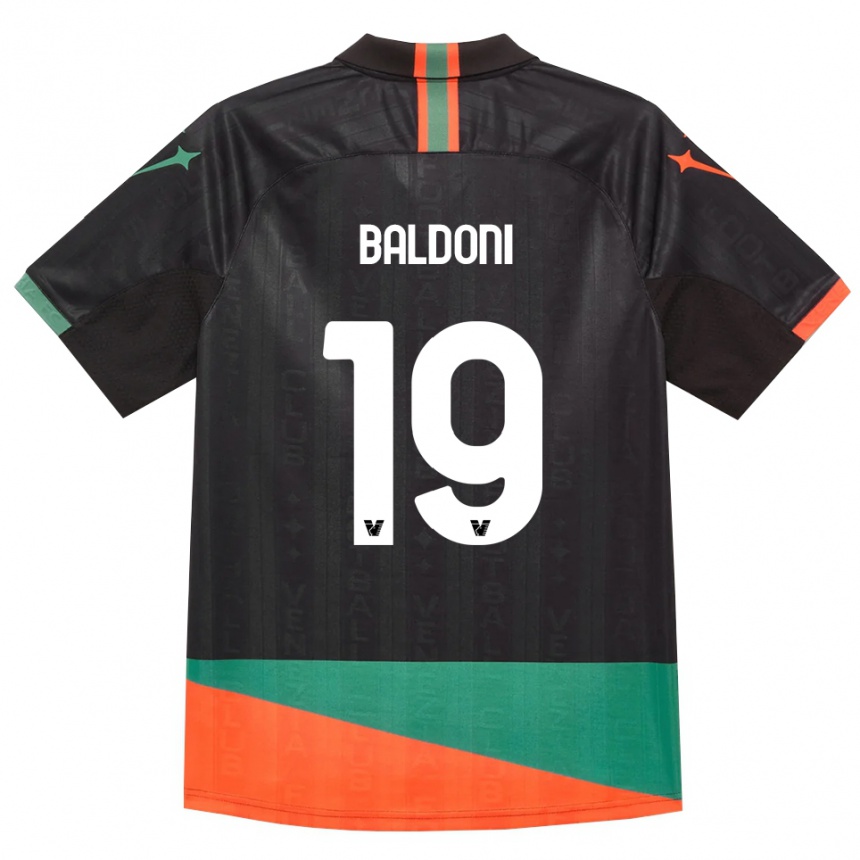 ילדים כדורגל Edoardo Baldoni #19 שחור כתום ירוק ג'רזי ביתית 2026/27