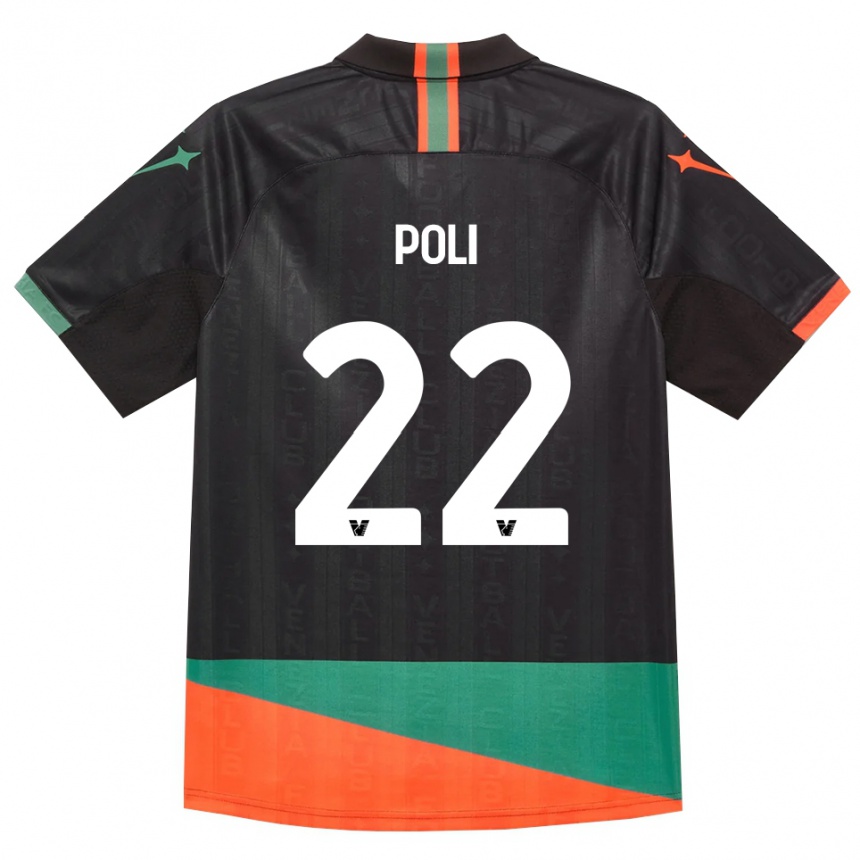 ילדים כדורגל Elena Poli #22 שחור כתום ירוק ג'רזי ביתית 2026/27