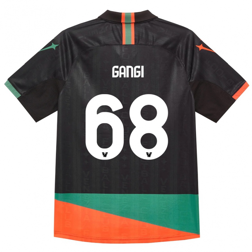 ילדים כדורגל Chiara Gangi #68 שחור כתום ירוק ג'רזי ביתית 2026/27