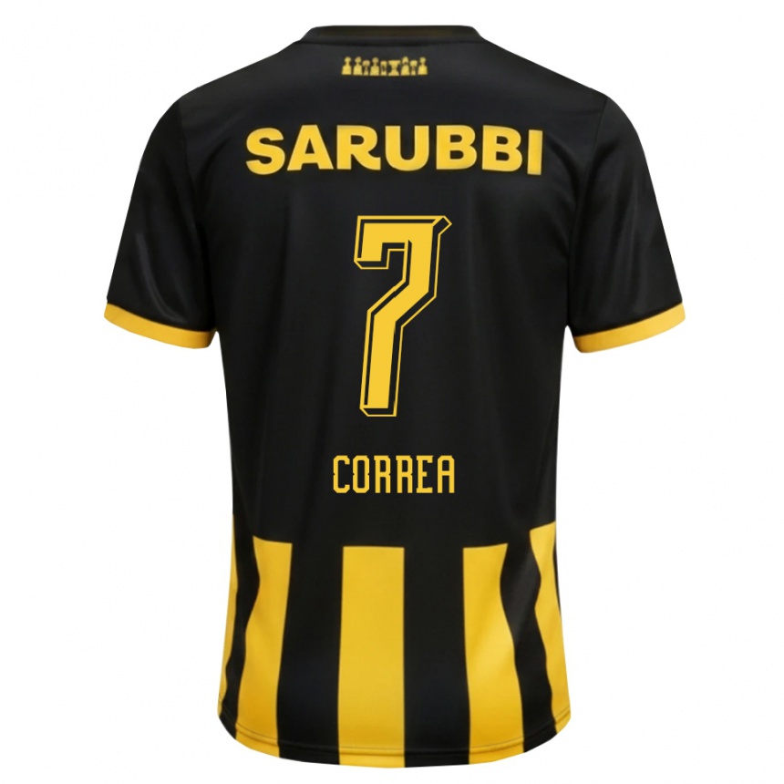 ילדים כדורגל Franco Correa #7 שחור צהוב ג'רזי ביתית 2026/27 ילדים כדורגל Franco Correa #7 שחור צהוב ג'רזי ביתית 2026/27