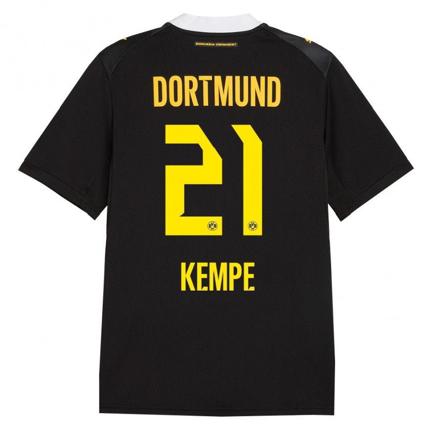 ילדים כדורגל פרדריקה קמפה #21 שחור אדום צהוב הרחק ג'רזי 2026/27