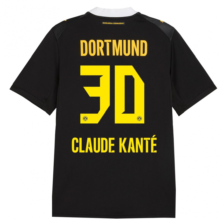 ילדים כדורגל Liam Claude Kanté #30 שחור אדום צהוב הרחק ג'רזי 2026/27
