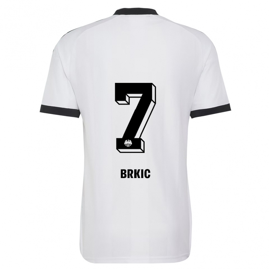 ילדים כדורגל Said Brkic #7 שחור לבן הרחק ג'רזי 2026/27