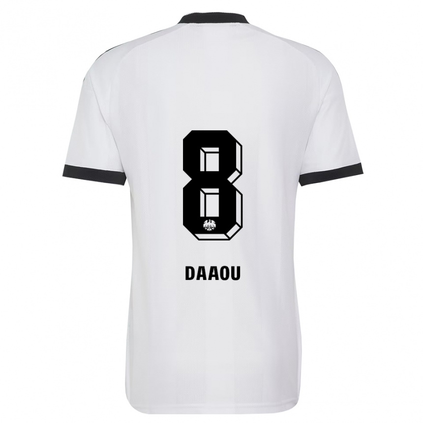 ילדים כדורגל Bilal Daaou #8 שחור לבן הרחק ג'רזי 2026/27