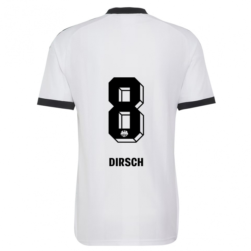 ילדים כדורגל Moritz Dirsch #8 שחור לבן הרחק ג'רזי 2026/27