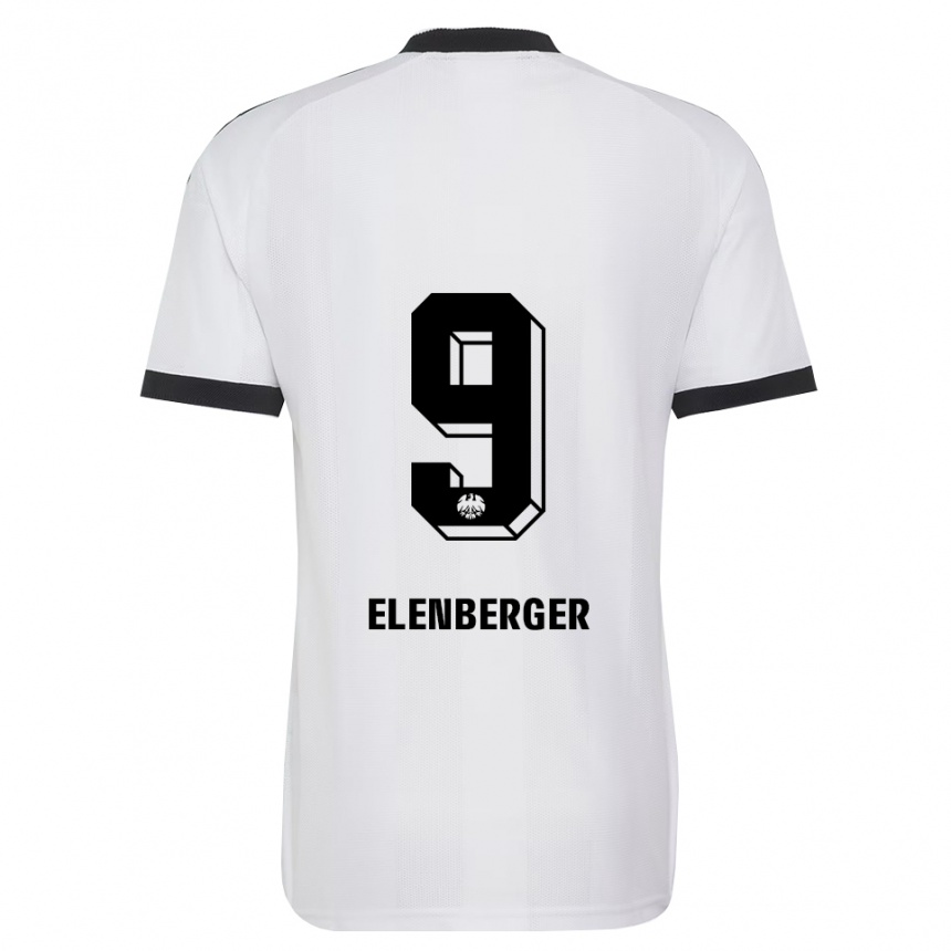 ילדים כדורגל Samuel Elenberger #9 שחור לבן הרחק ג'רזי 2026/27