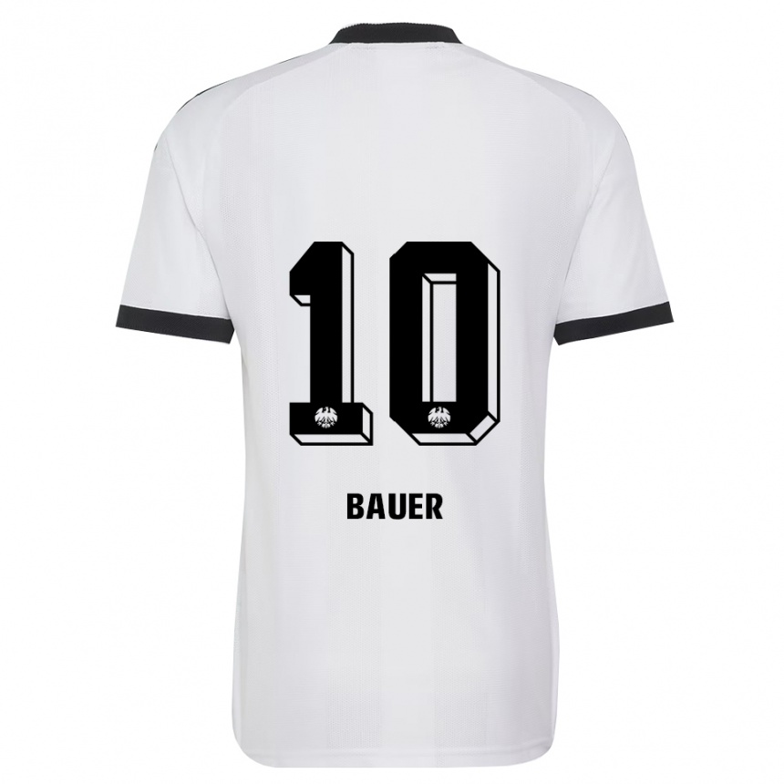 ילדים כדורגל Jonas Bauer #10 שחור לבן הרחק ג'רזי 2026/27