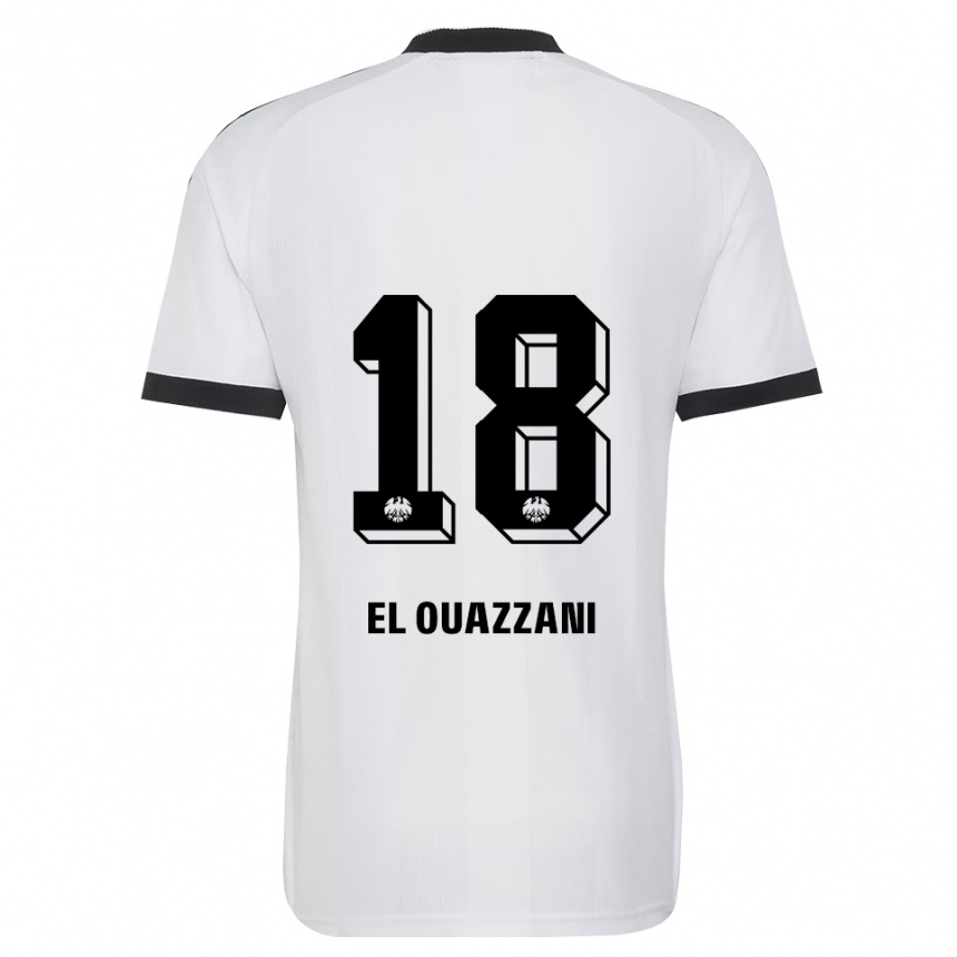 ילדים כדורגל Nadir El Ouazzani #18 שחור לבן הרחק ג'רזי 2026/27 ילדים כדורגל Nadir El Ouazzani #18 שחור לבן הרחק ג'רזי 2026/27
