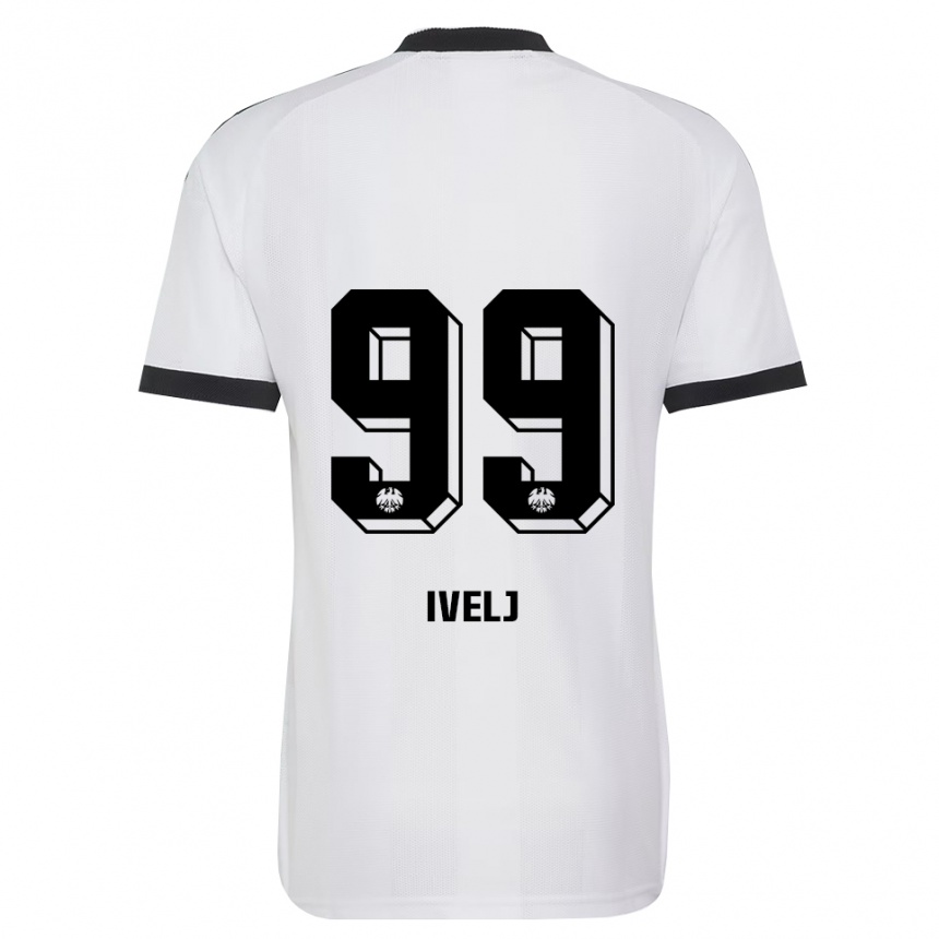 ילדים כדורגל Noemi Ivelj #99 שחור לבן הרחק ג'רזי 2026/27