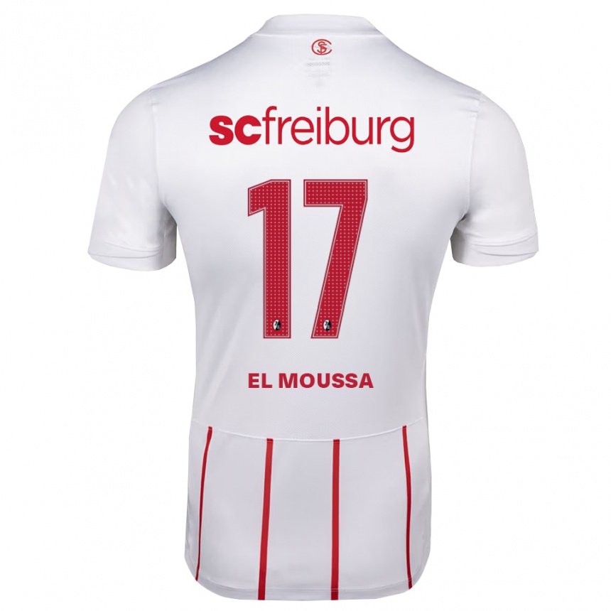 ילדים כדורגל Barack El Moussa #17 לבן אדום צהוב הרחק ג'רזי 2026/27