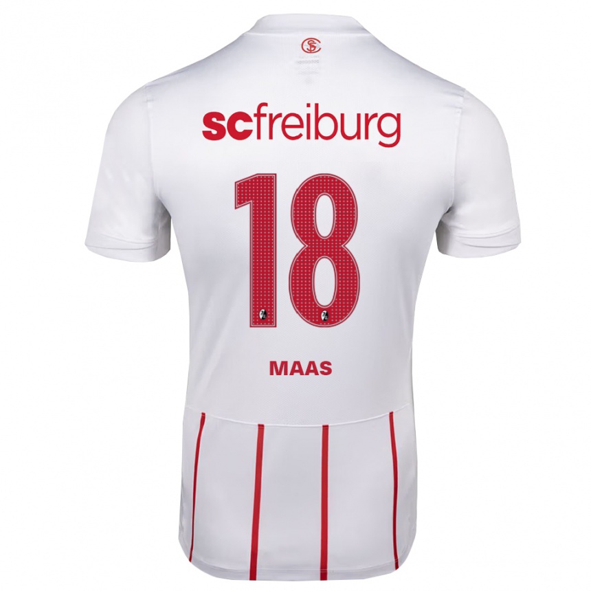 ילדים כדורגל מיה-לנה מאס #18 לבן אדום צהוב הרחק ג'רזי 2026/27