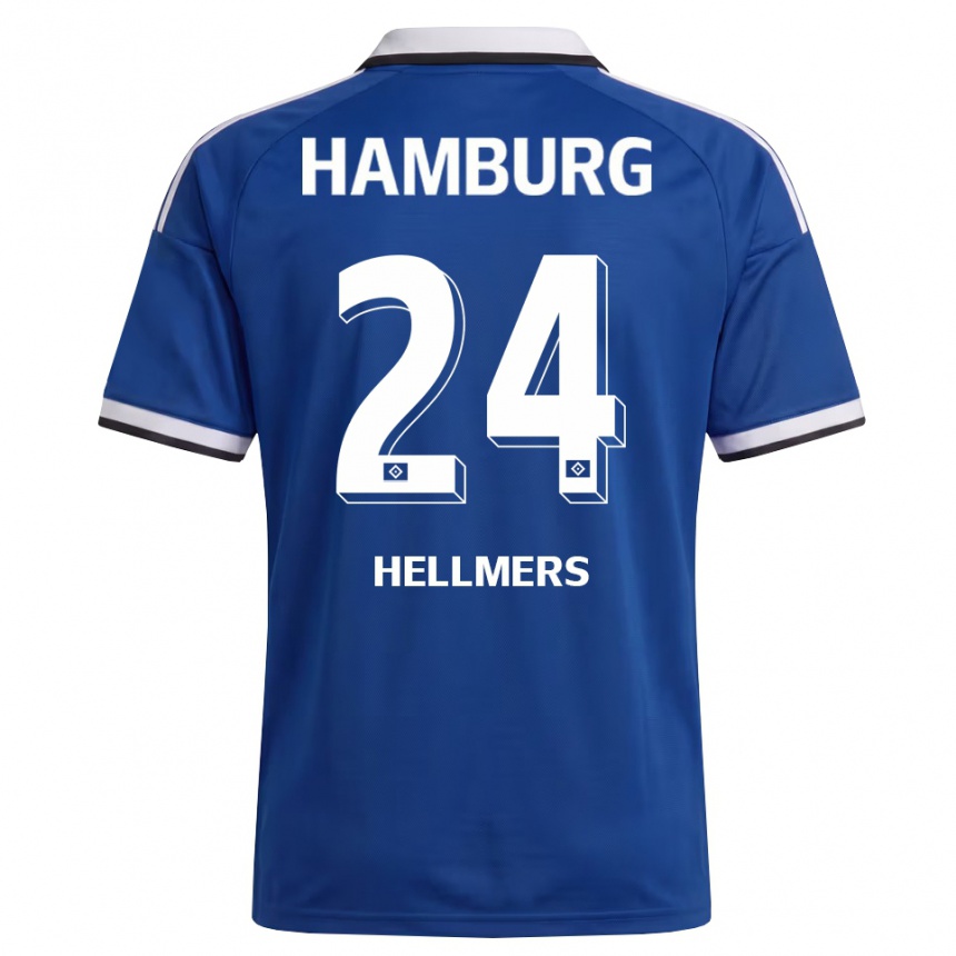 ילדים כדורגל מקסימיליאן הלמרס #24 לבן כחול הרחק ג'רזי 2026/27