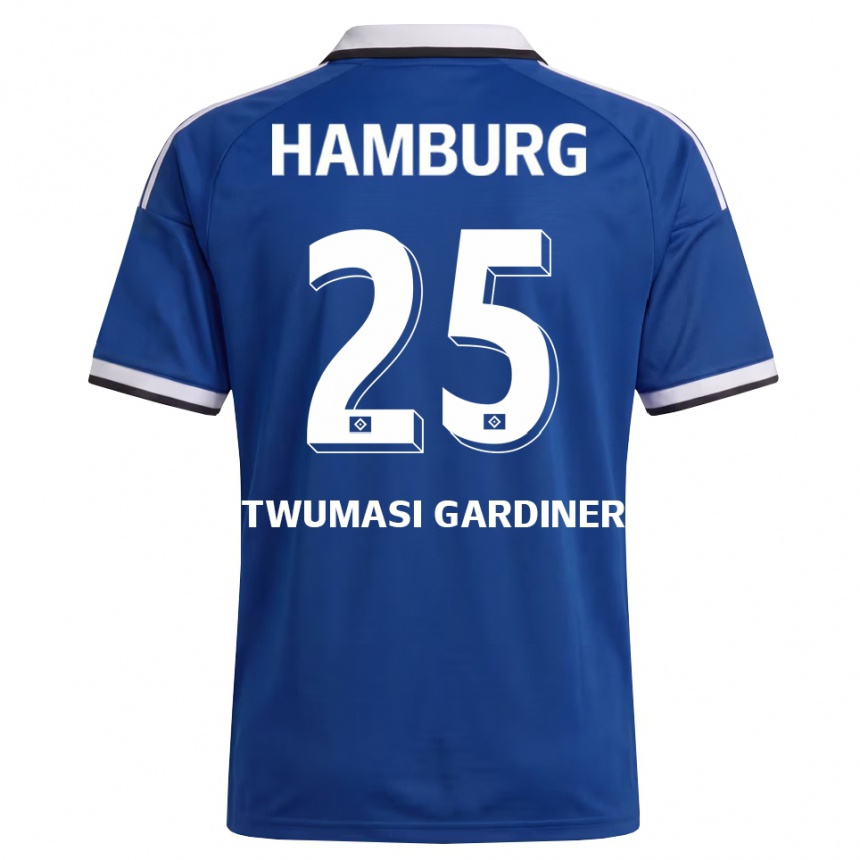 ילדים כדורגל Kevin Twumasi Gardiner #25 לבן כחול הרחק ג'רזי 2026/27