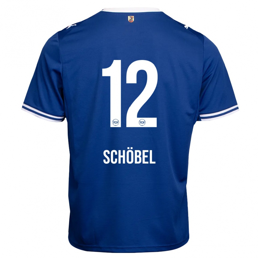 ילדים כדורגל Etienne Schöbel #12 כחול מלכותי לבן הרחק ג'רזי 2026/27