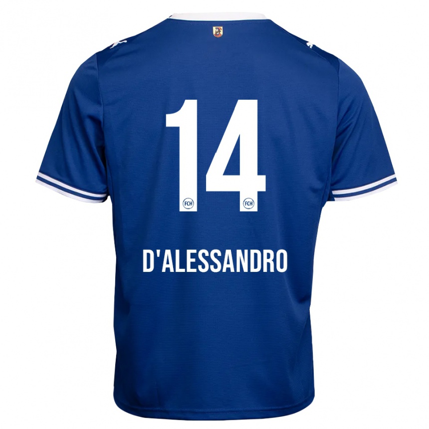 ילדים כדורגל Aldo D'alessandro #14 כחול מלכותי לבן הרחק ג'רזי 2026/27