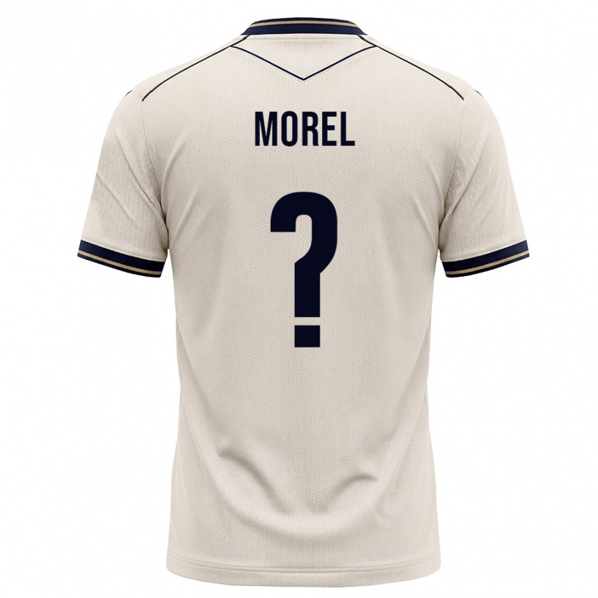 ילדים כדורגל Briek Morel #0 לבן מבריק כחול דיו הרחק ג'רזי 2026/27