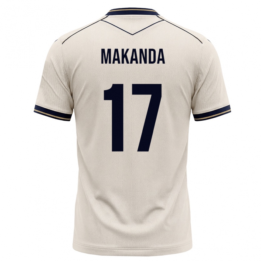 ילדים כדורגל Blessing Makanda #17 לבן מבריק כחול דיו הרחק ג'רזי 2026/27