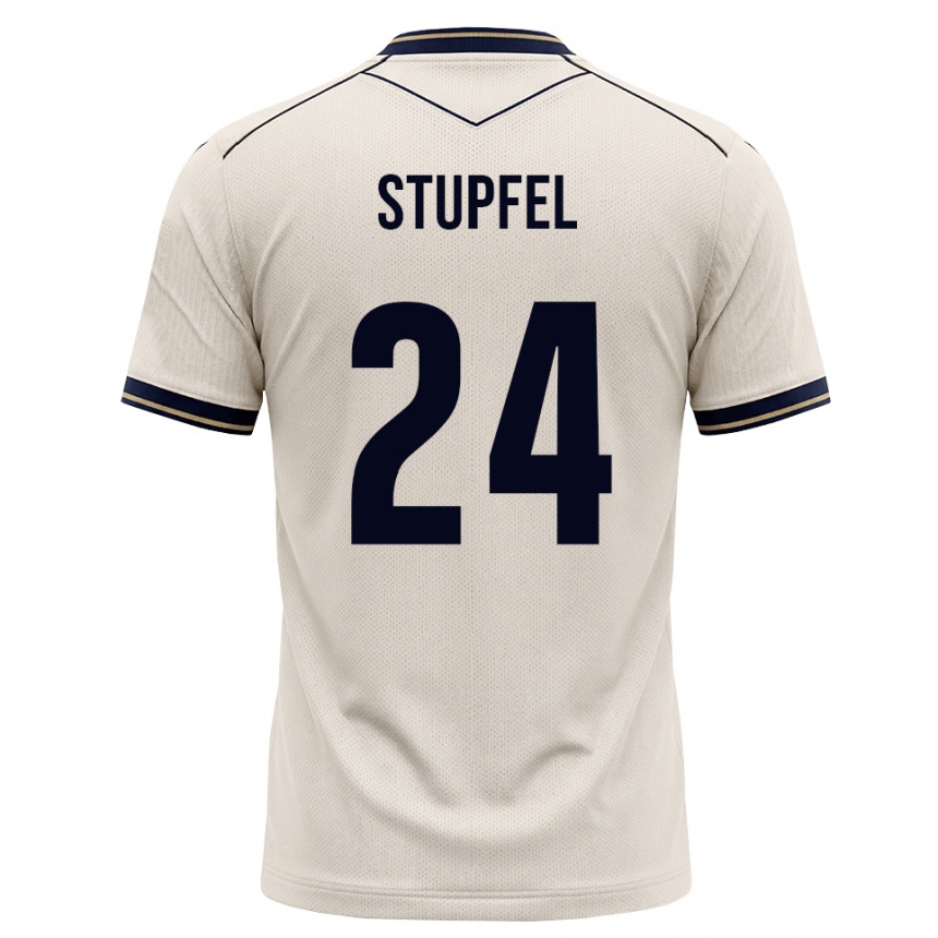 ילדים כדורגל Janis Stupfel #24 לבן מבריק כחול דיו הרחק ג'רזי 2026/27