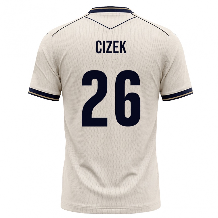 ילדים כדורגל Krystof Cizek #26 לבן מבריק כחול דיו הרחק ג'רזי 2026/27