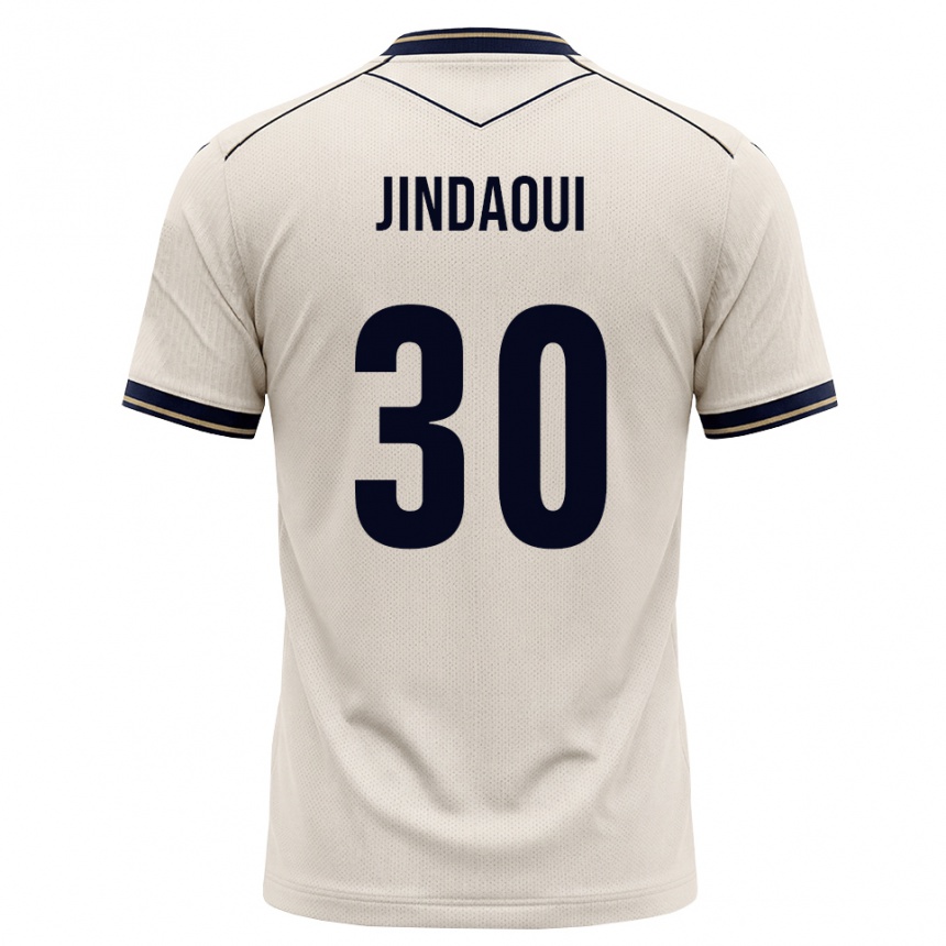 ילדים כדורגל Nader Jindaoui #30 לבן מבריק כחול דיו הרחק ג'רזי 2026/27