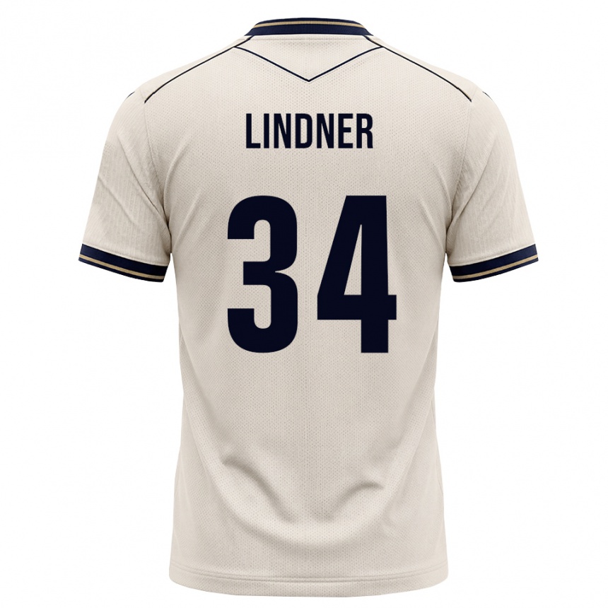 ילדים כדורגל Sophie Lindner #34 לבן מבריק כחול דיו הרחק ג'רזי 2026/27
