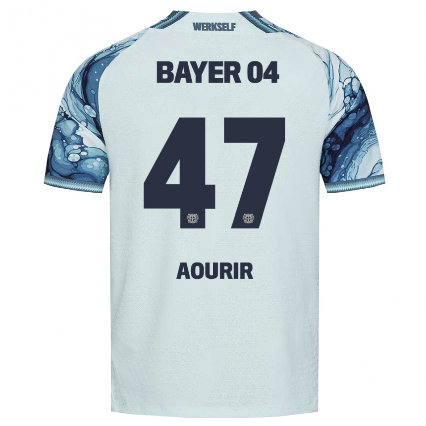 ילדים כדורגל Ayman Aourir #47 שחור ירוק כהה הרחק ג'רזי 2026/27