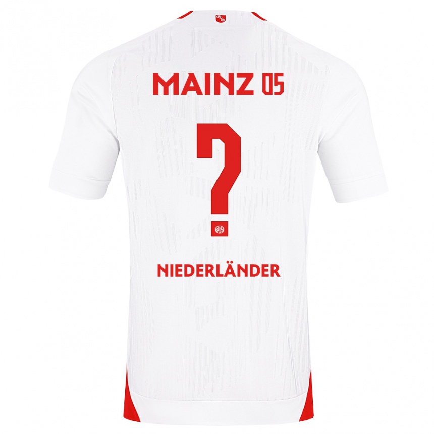 ילדים כדורגל לנארט נידרלנדר #0 לבן אדום צהוב הרחק ג'רזי 2026/27