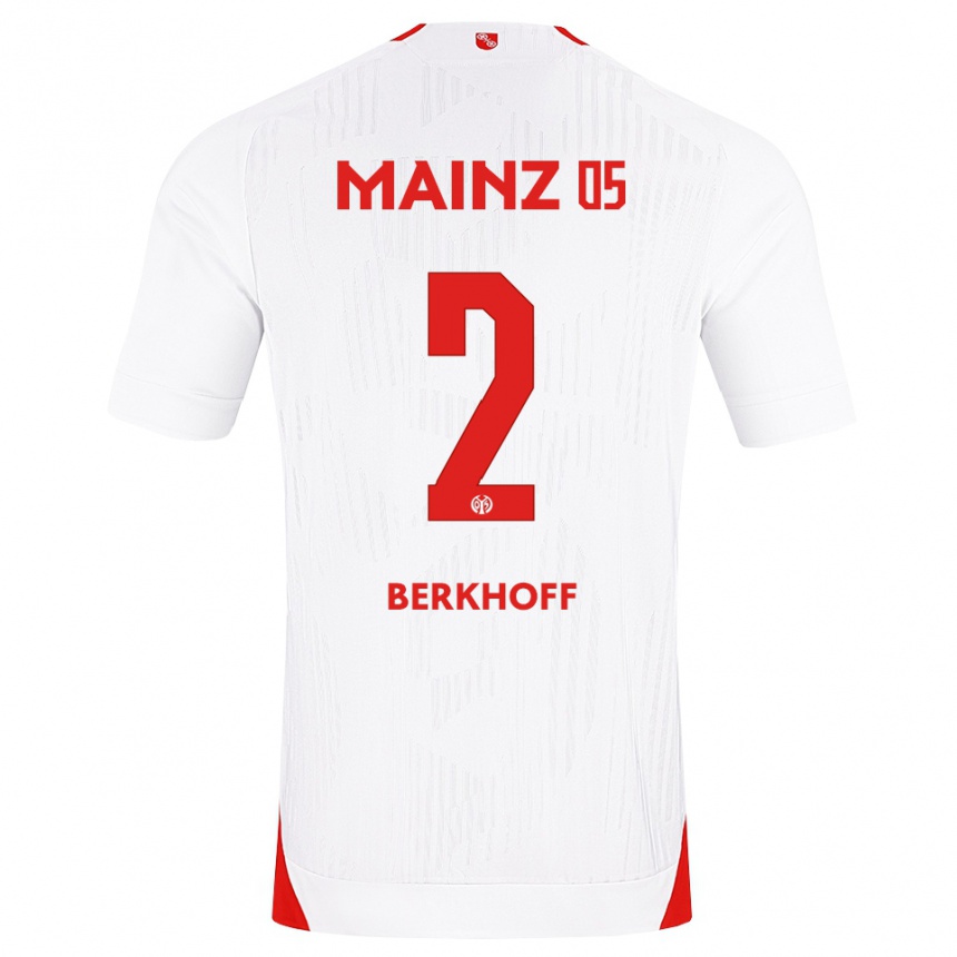 ילדים כדורגל Jonas Berkhoff #2 לבן אדום צהוב הרחק ג'רזי 2026/27