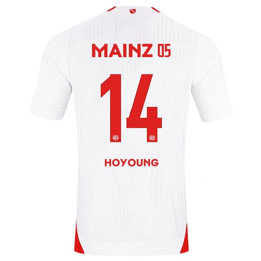 ילדים כדורגל Ho-Young Lee #14 לבן אדום צהוב הרחק ג'רזי 2026/27
