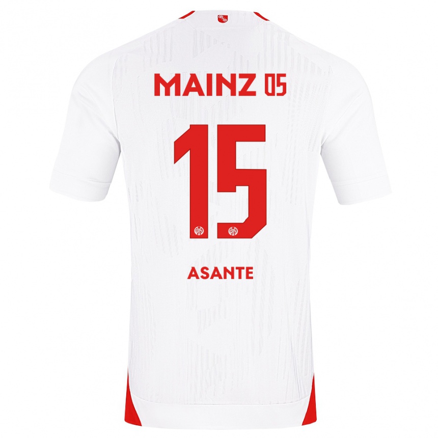 ילדים כדורגל Marvin Asante #15 לבן אדום צהוב הרחק ג'רזי 2026/27