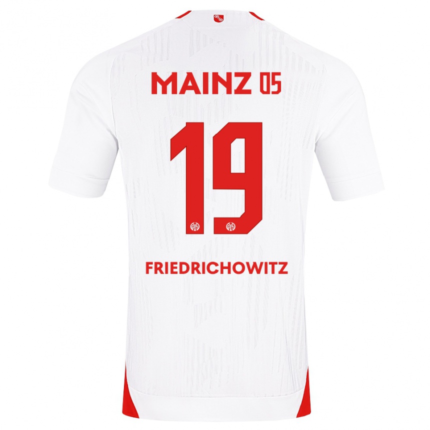 ילדים כדורגל Anna Friedrichowitz #19 לבן אדום צהוב הרחק ג'רזי 2026/27