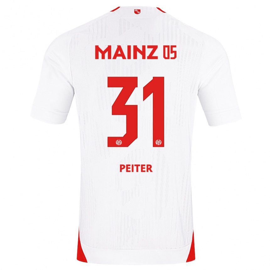 ילדים כדורגל Chiara Peiter #31 לבן אדום צהוב הרחק ג'רזי 2026/27