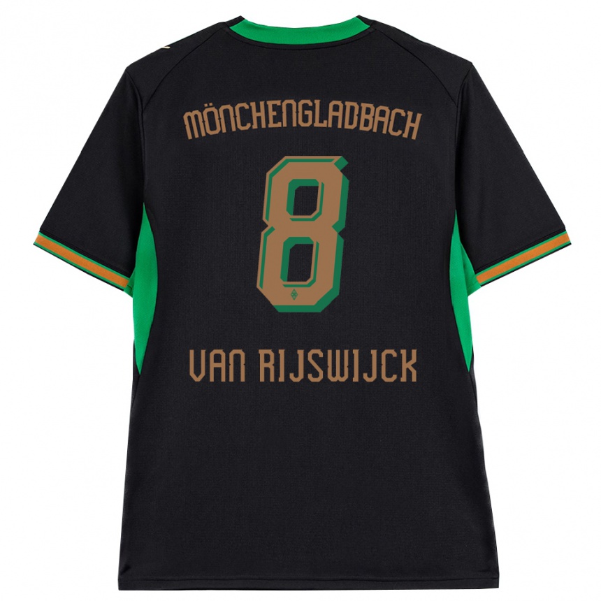 ילדים כדורגל Britt Van Rijswijck #8 שחור כתום ירוק חום הרחק ג'רזי 2026/27
