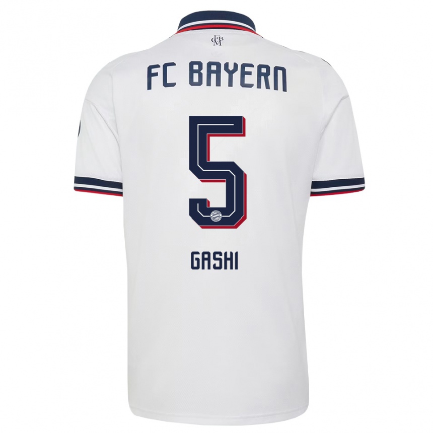 ילדים כדורגל Afrim Gashi #5 אפור אדום לבן הרחק ג'רזי 2026/27
