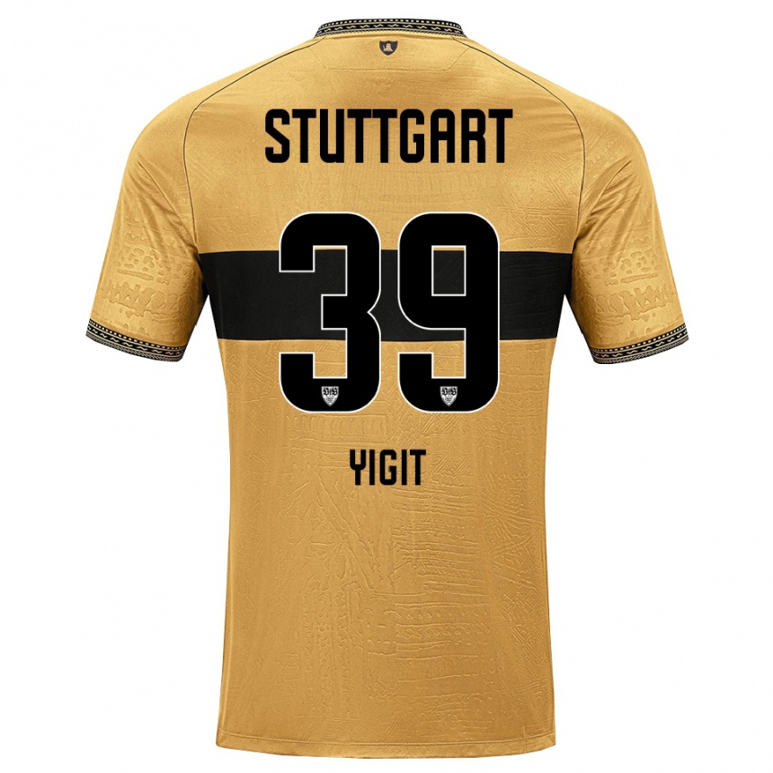 ילדים כדורגל Ertugrul Yigit #39 לבן שחור חום הרחק ג'רזי 2026/27