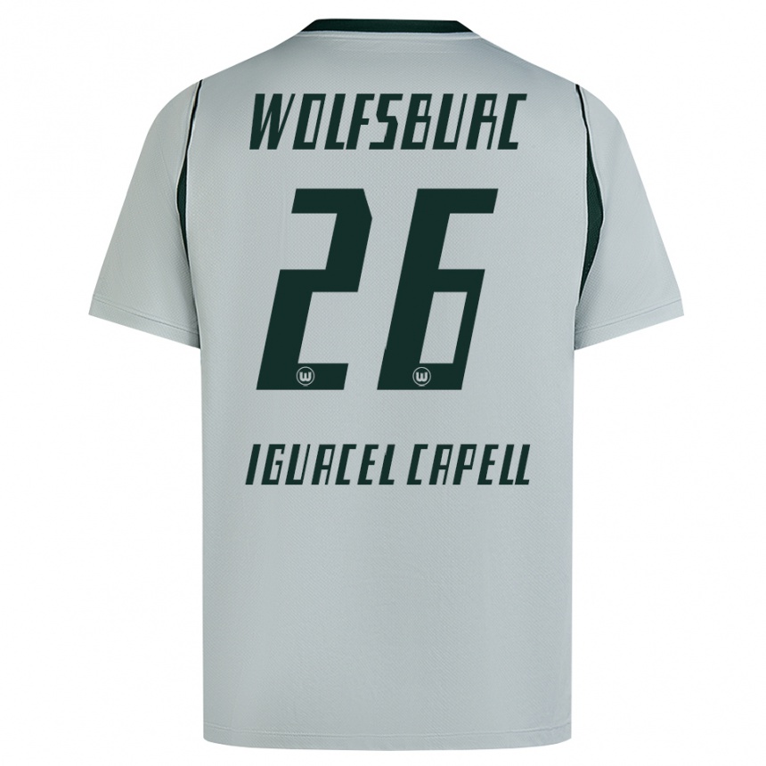 ילדים כדורגל Diego Iguacel Capell #26 ירוק אפור הרחק ג'רזי 2026/27