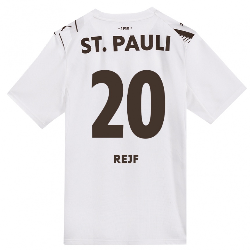 ילדים כדורגל Petr Rejf #20 קפה לבן אדום הרחק ג'רזי 2026/27