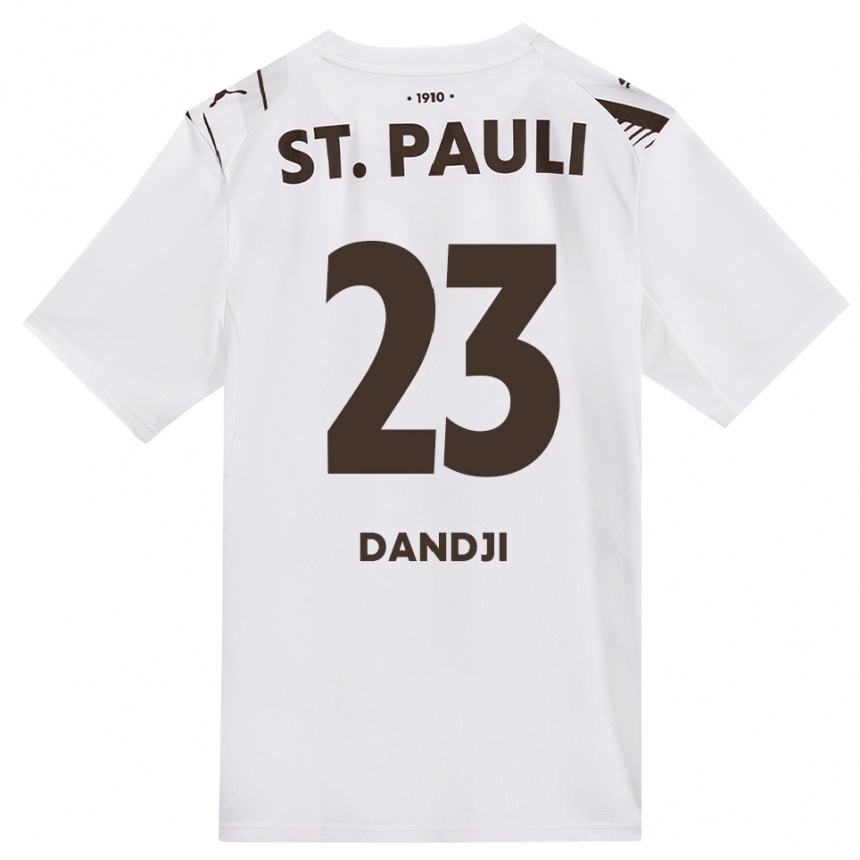 ילדים כדורגל Kemi Dandji #23 קפה לבן אדום הרחק ג'רזי 2026/27