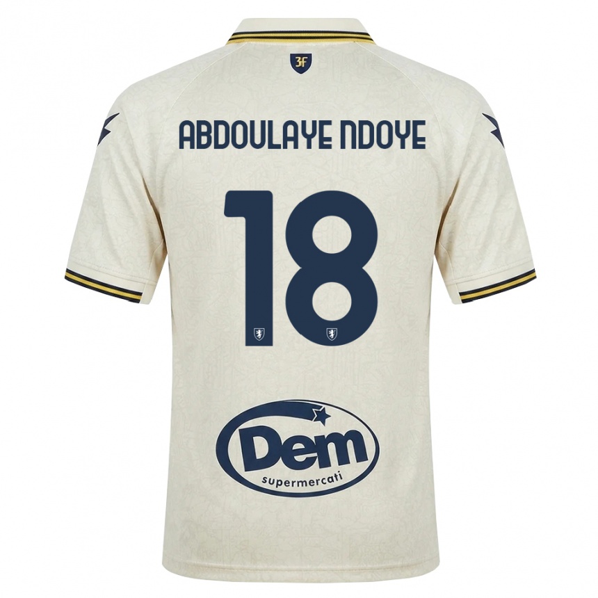 ילדים כדורגל Mamadou Abdoulaye Ndoye #18 תחרה ישנה צהוב שחור הרחק ג'רזי 2026/27