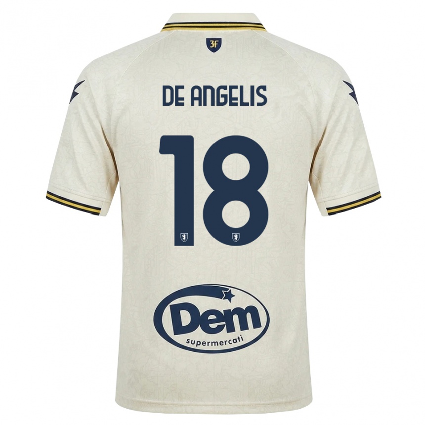 ילדים כדורגל Cristian De Angelis #18 תחרה ישנה צהוב שחור הרחק ג'רזי 2026/27