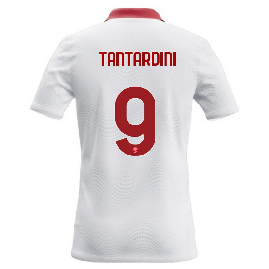 ילדים כדורגל Tommaso Tantardini #9 לבן אדום הרחק ג'רזי 2026/27