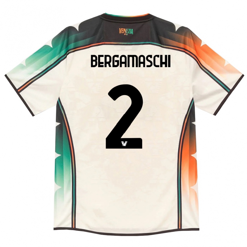 ילדים כדורגל Thomas Bergamaschi #2 תחרה ישנה כתום ירוק הרחק ג'רזי 2026/27