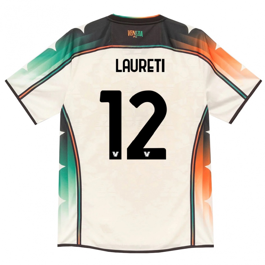 ילדים כדורגל Tommaso Laureti #12 תחרה ישנה כתום ירוק הרחק ג'רזי 2026/27