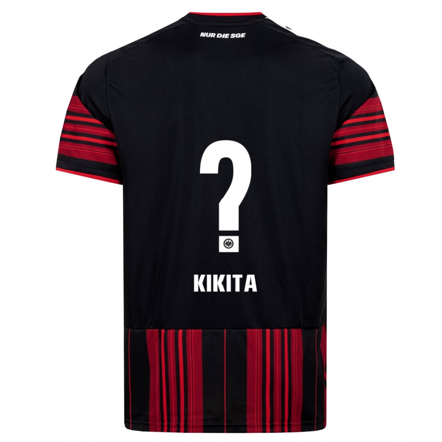 גברים כדורגל Andre-Dieu Kikita #0 שחור אדום לבן ג'רזי ביתית 2026/27