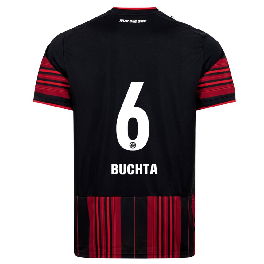 גברים כדורגל Philip Buchta #6 שחור אדום לבן ג'רזי ביתית 2026/27