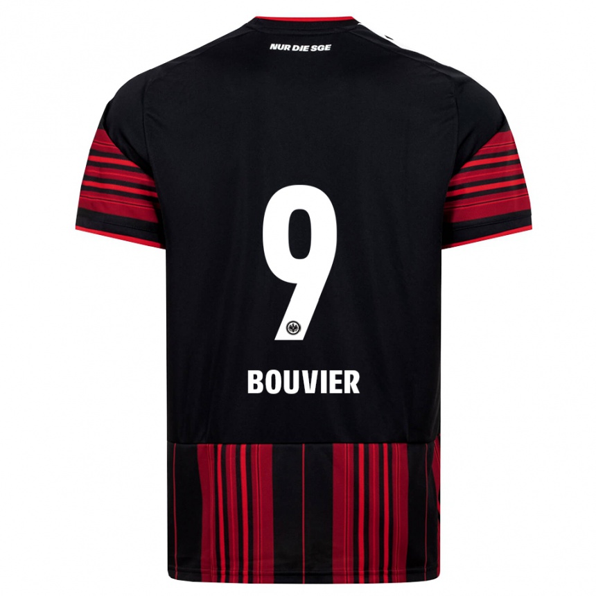 גברים כדורגל Marcello Bouvier #9 שחור אדום לבן ג'רזי ביתית 2026/27